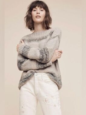 Anthropologie Numph Striped Sweater NWT size M